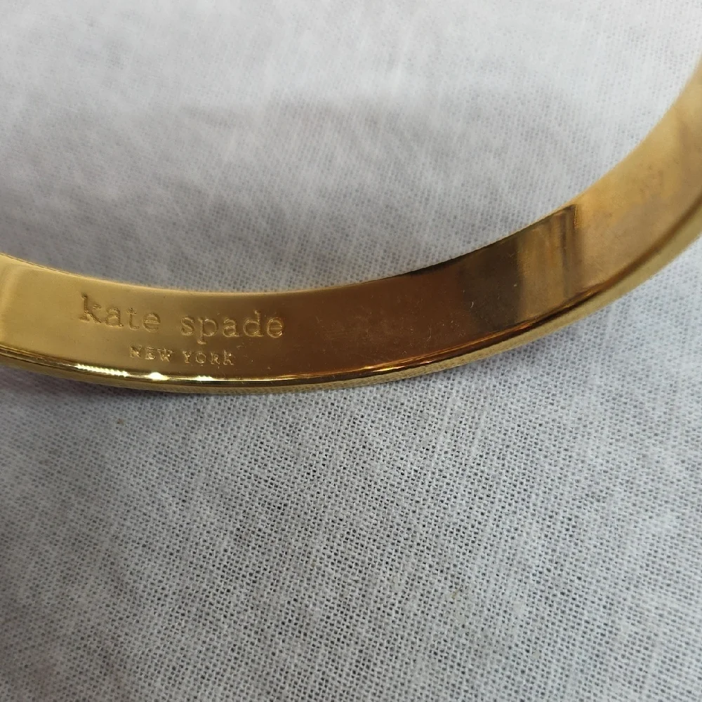 kate spade purple enamel gold-tone bangle bracelet - Picture 3 of 4